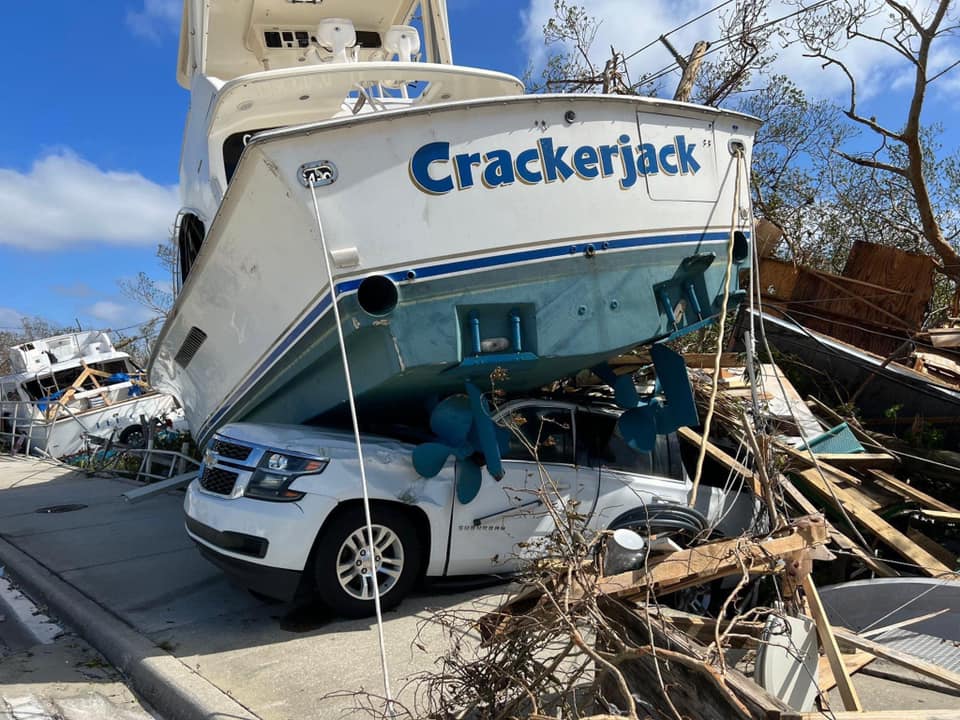 boat on car