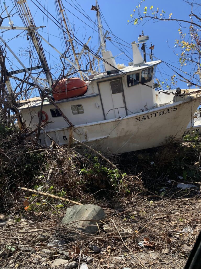 damaged boat